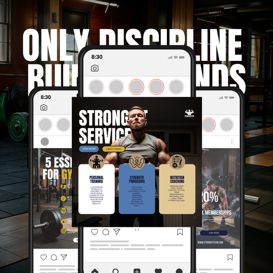 Instagram Fitness Coach Canva Template – Social Media Design Pack