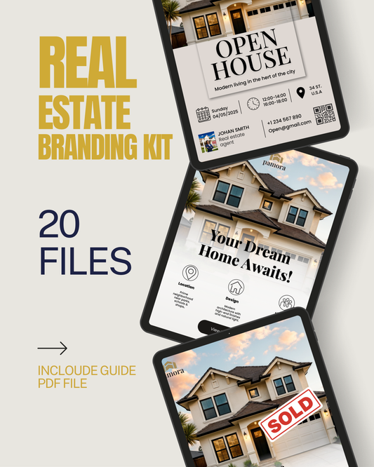 Real Estate Agent Branding Kit - Canva Templates